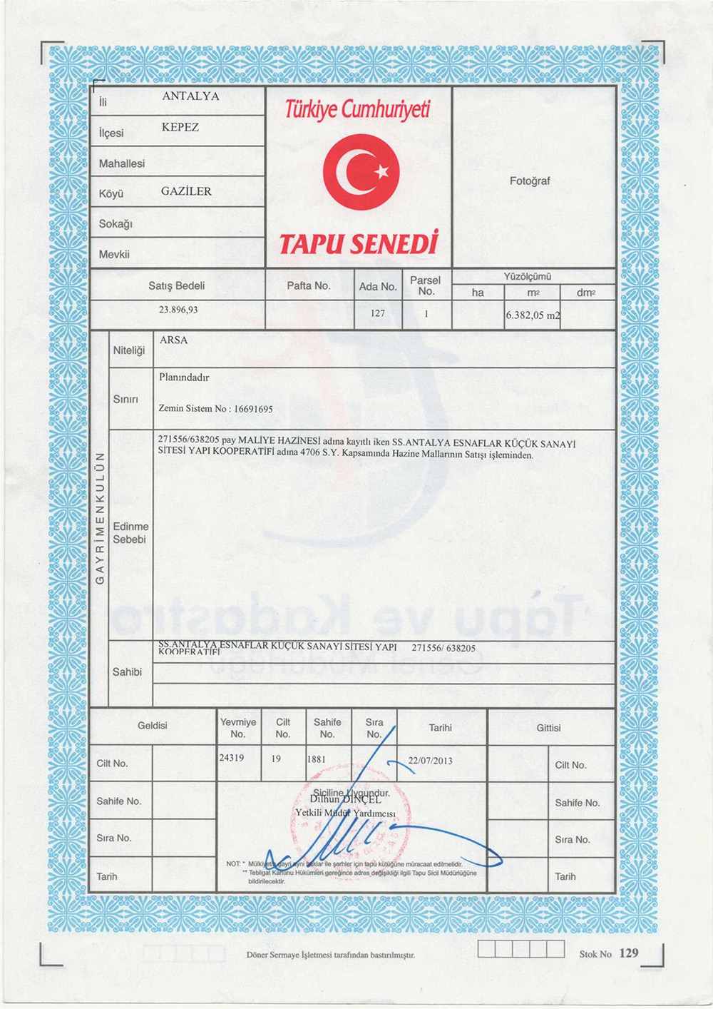 Kuruluş belgesi sayfa 1